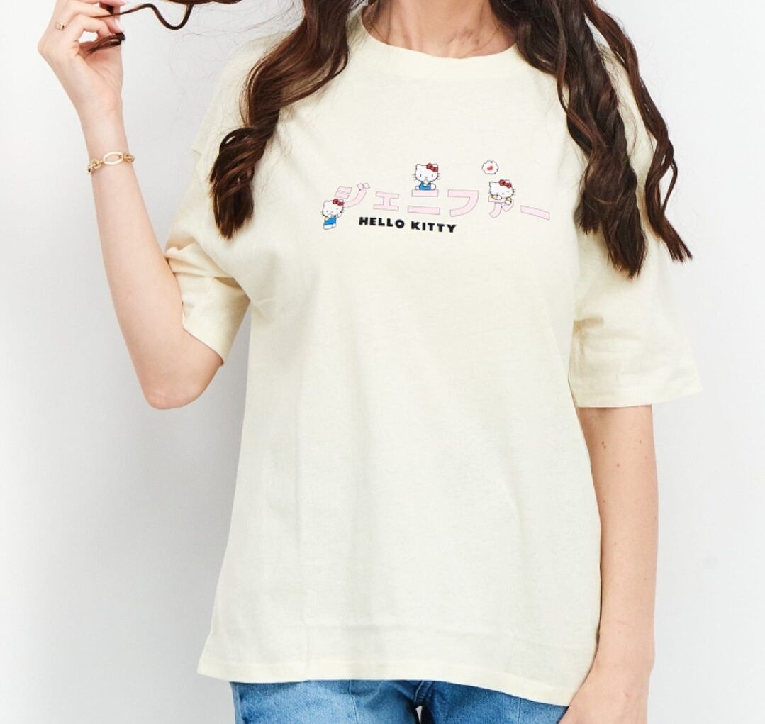 Hello Kitty Printed T-Shirt - Beige Color