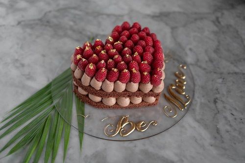 Heart Raspberry Cake