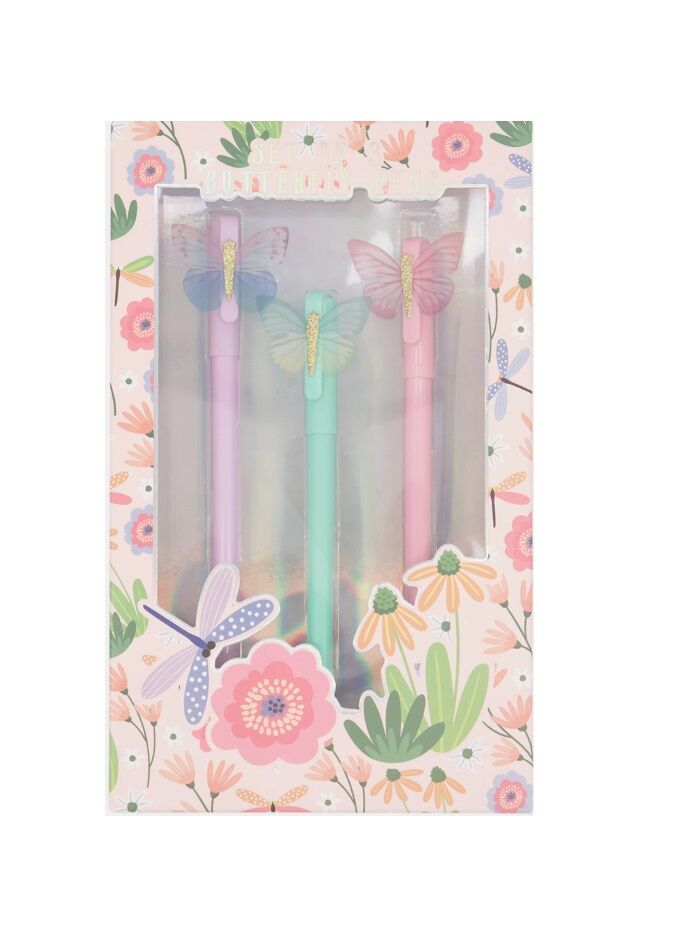 3 PCS Novelty Pens - Butterflies