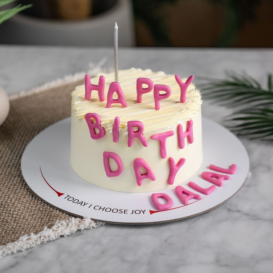 Pink Happy Birthday Art Cake
