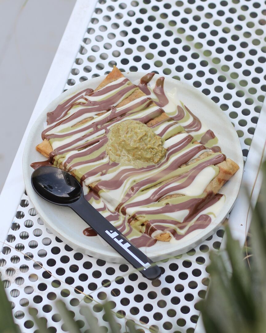 Pistachio Kunafa Crepe