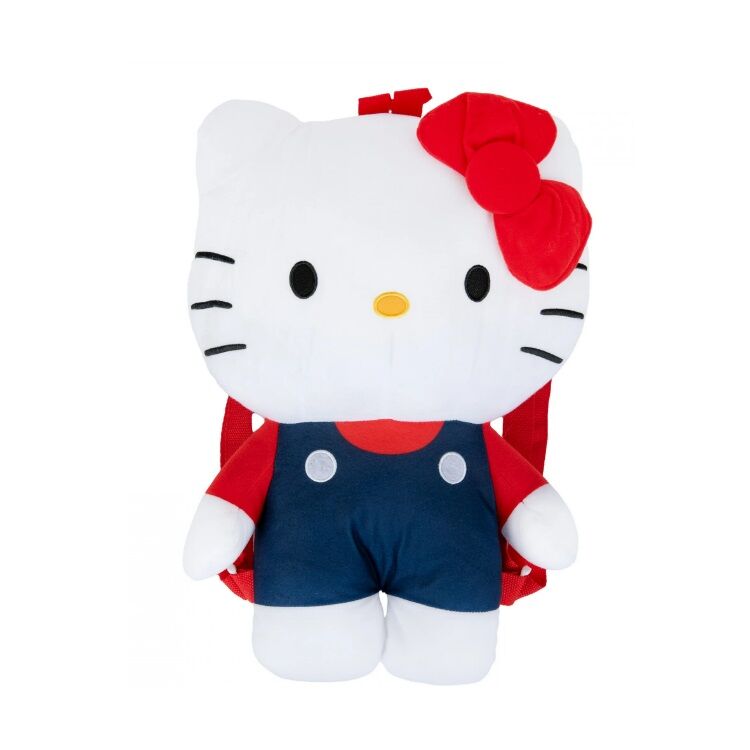 Hello Kitty Plush Backpack Bag Blue\White