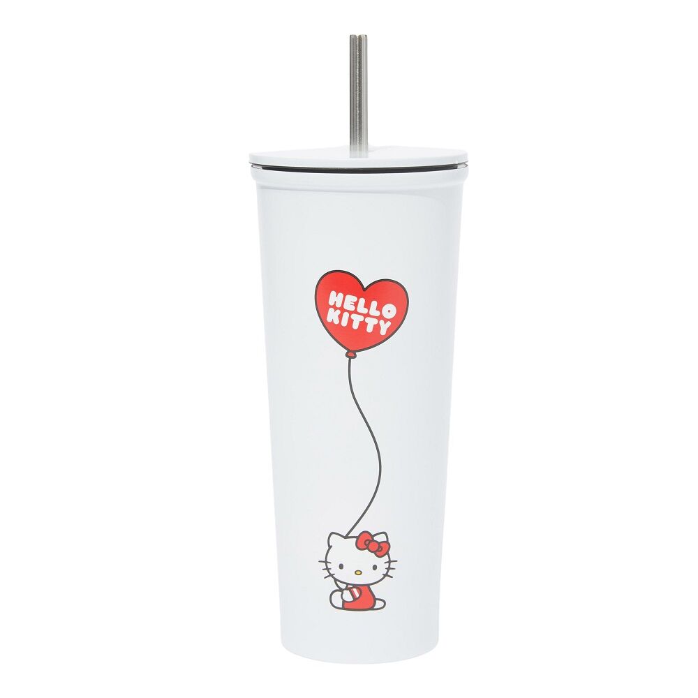 Hello Kitty Metal Smoothie Cup With Straw