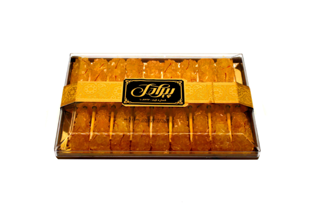 Tea Sweetener Rock Candy with Saffron 18 Pieces