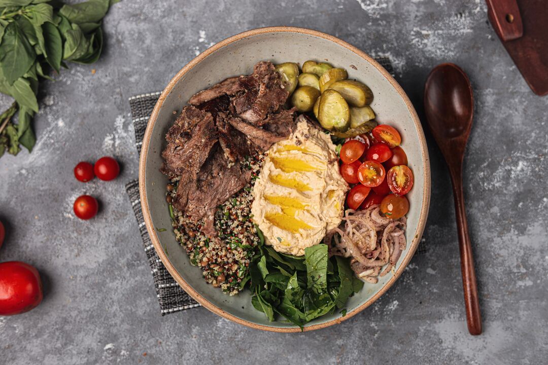 Meat Shawarma Quinoa Bowl 