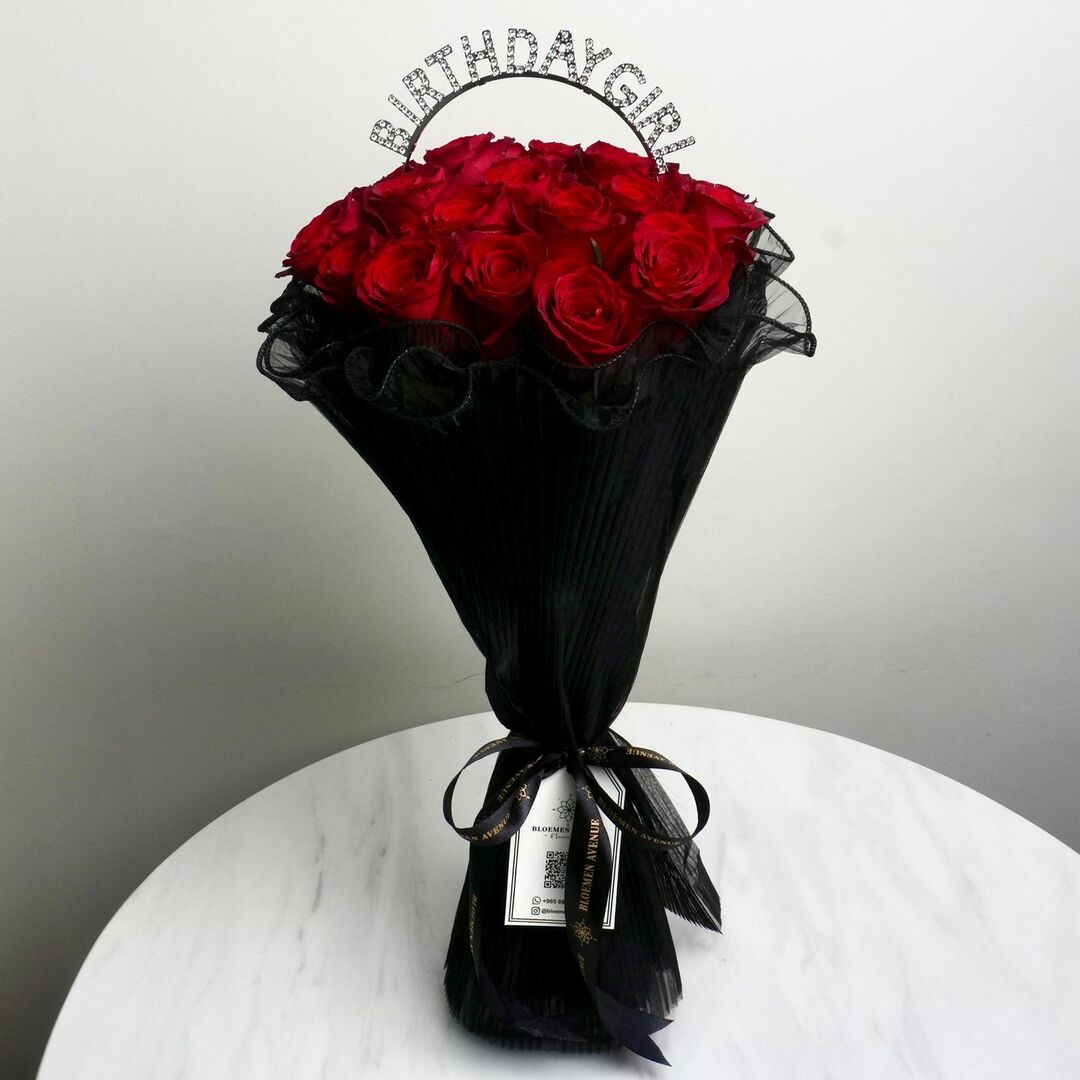 Birthday Girl Red Bouquet H21