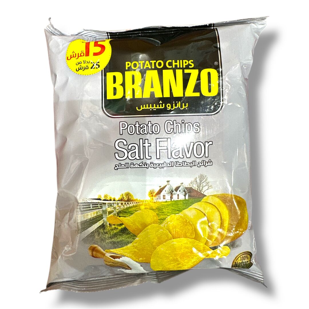 Branzo chips with salt