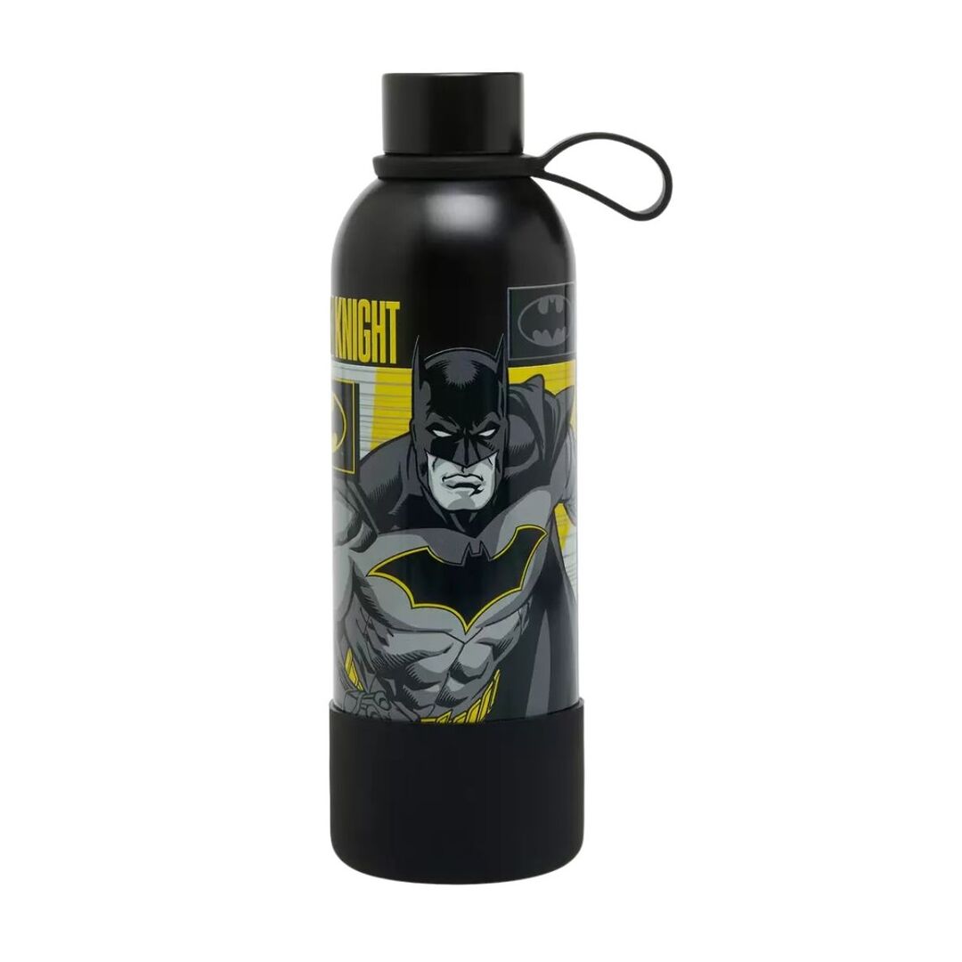 Batman Metal Water Bottle With Silicone Holder