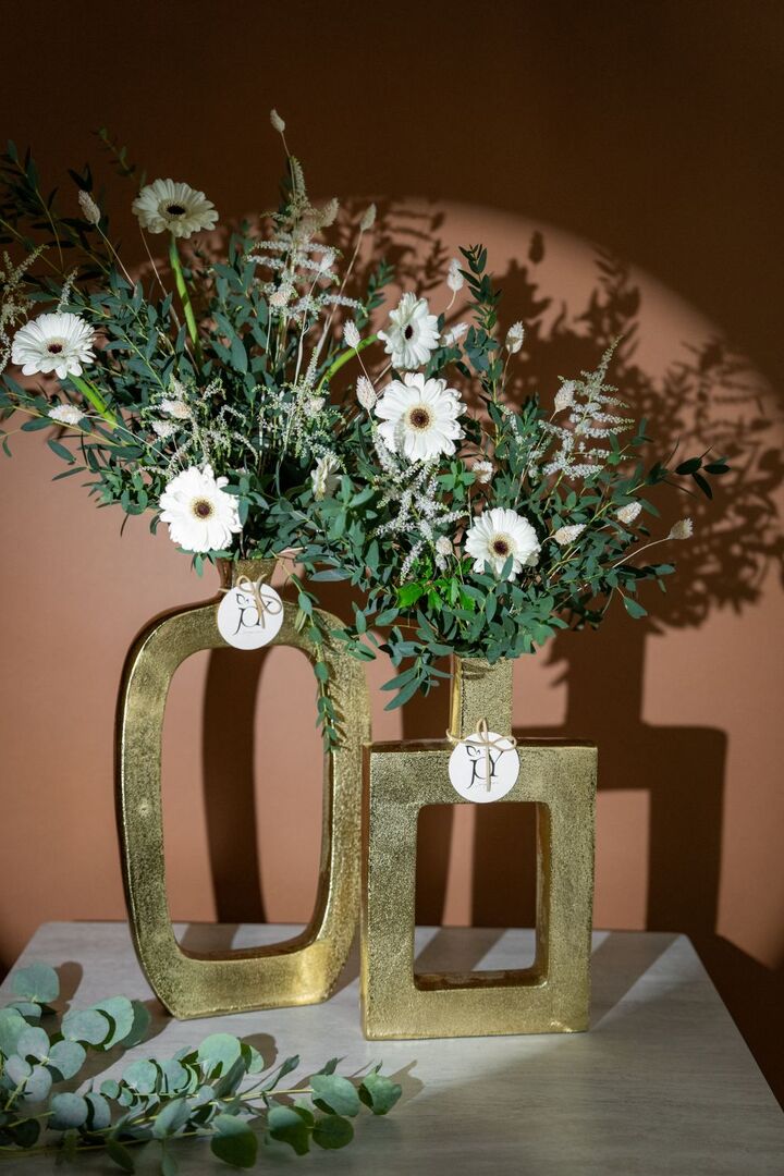 Hollow Gold Vases