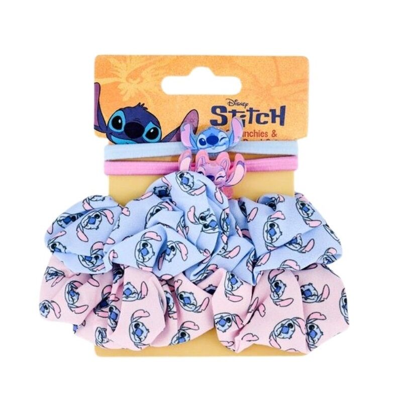 Stitch Scrunchies & Hair Band Set - 4 PCS
