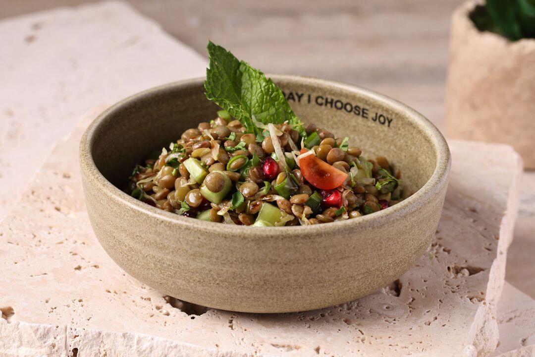 GREEN LENTIL SALAD