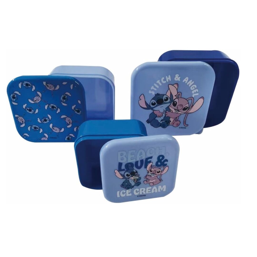 Stitch & Angel Food Container - 3 PCS