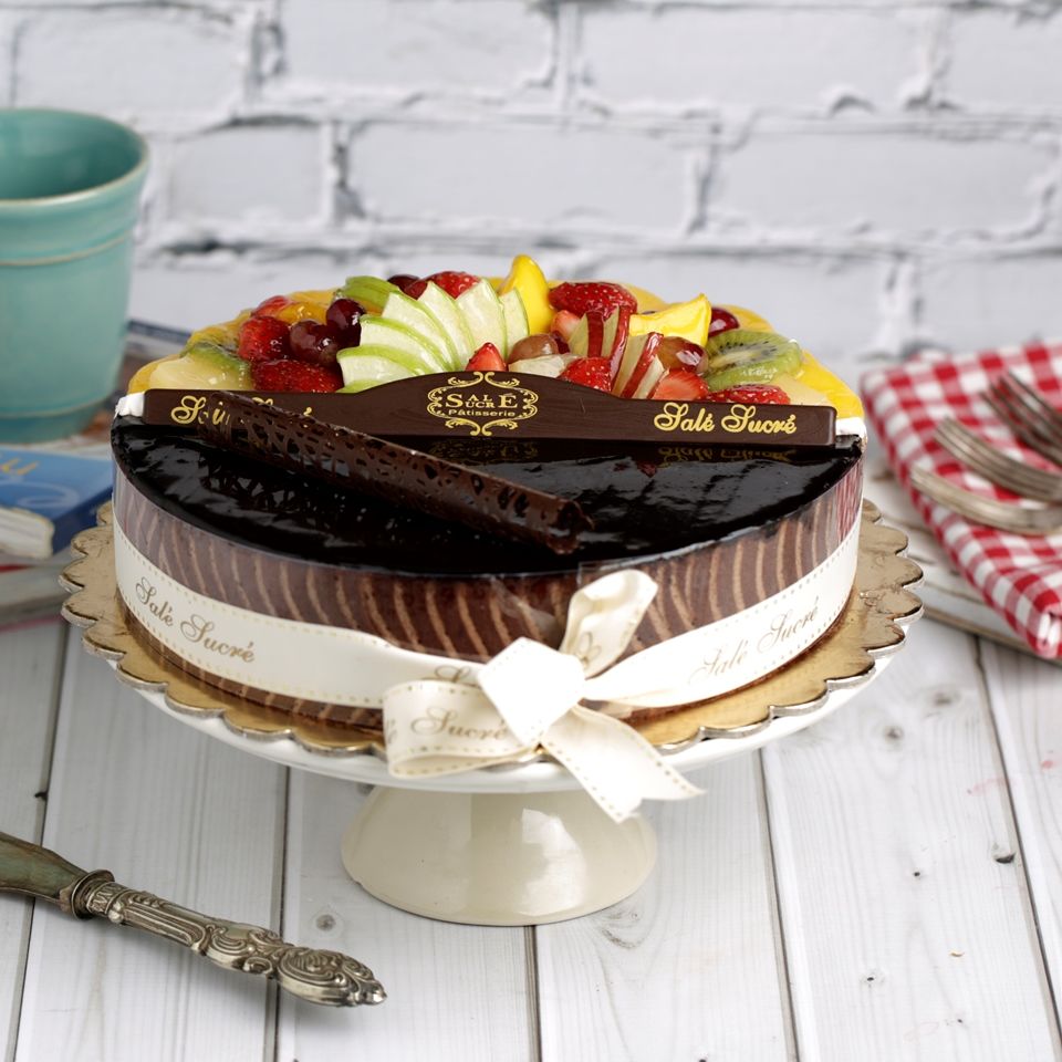 Sale Sucre Patisserie Duo Fruit Choco Cake