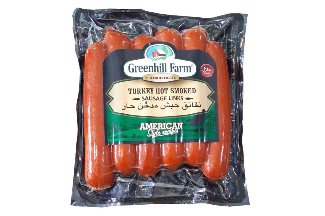 Butcher N Gourmet Turkey hot smoked sausages links 396gms. (0393)