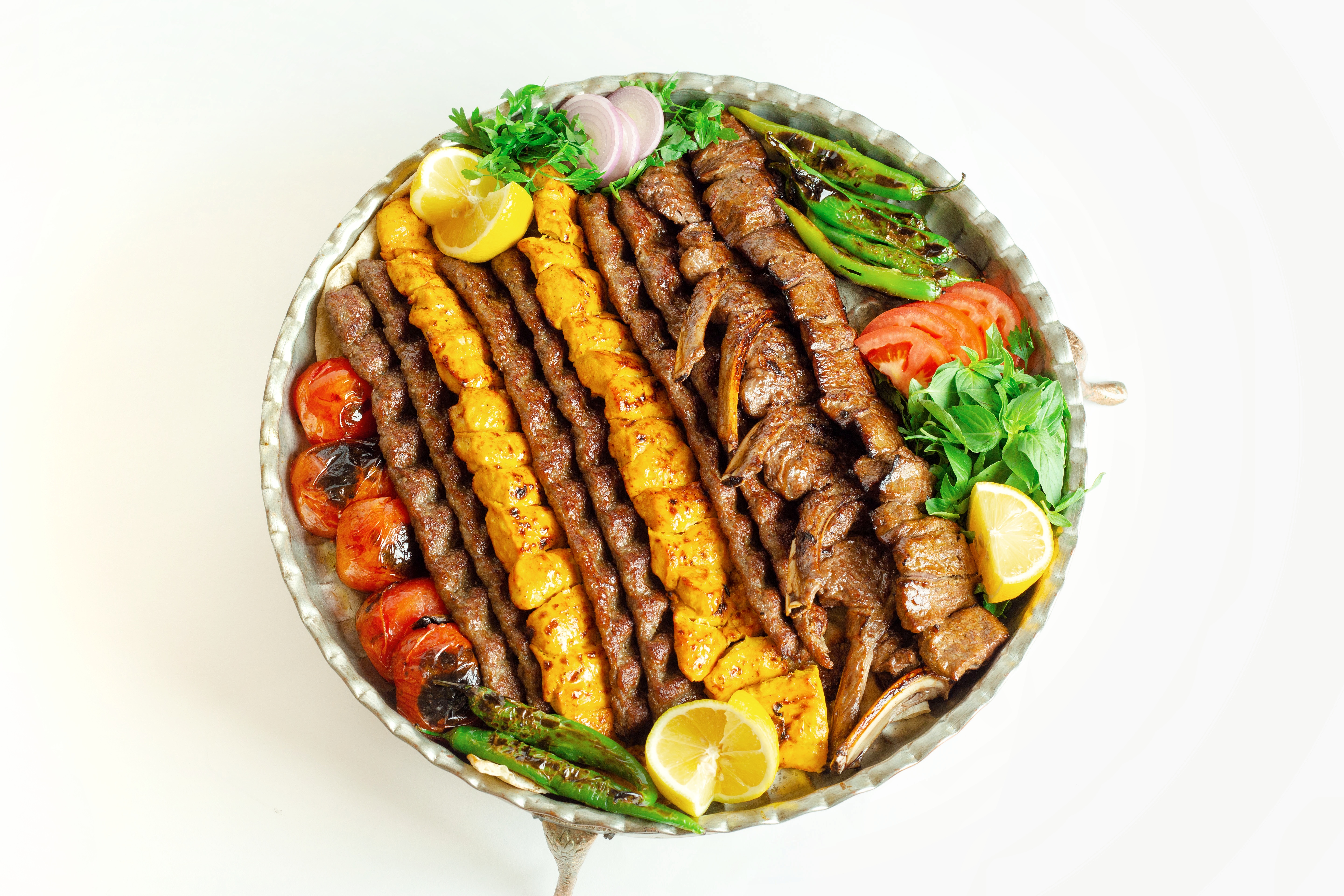 صينية مشاوي بدون عيش (5 الي 6 اشخاص)