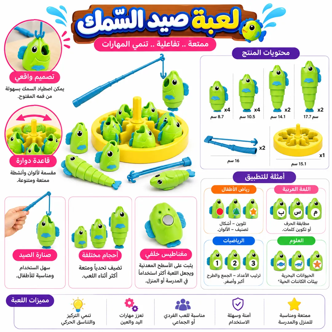 صيد السمك في الصحن الدوار