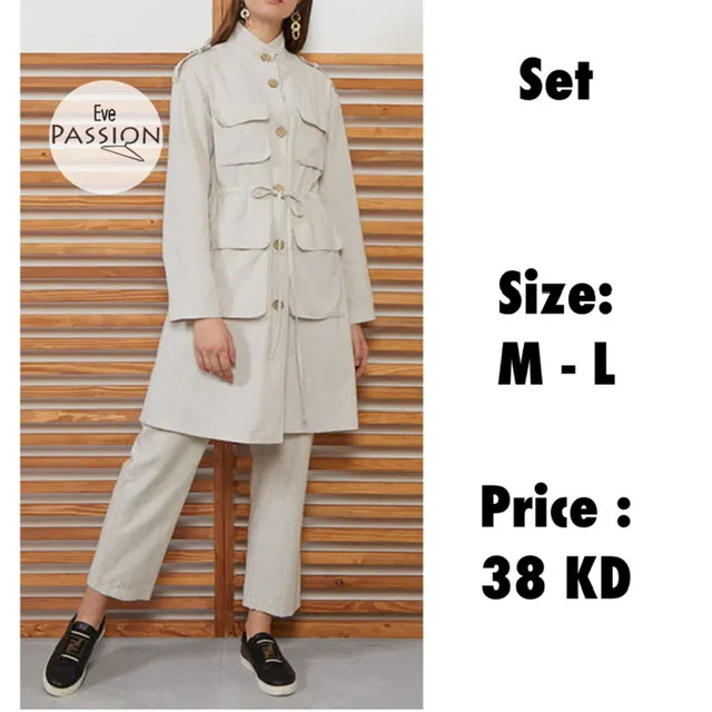 Linen Baige Set Pants