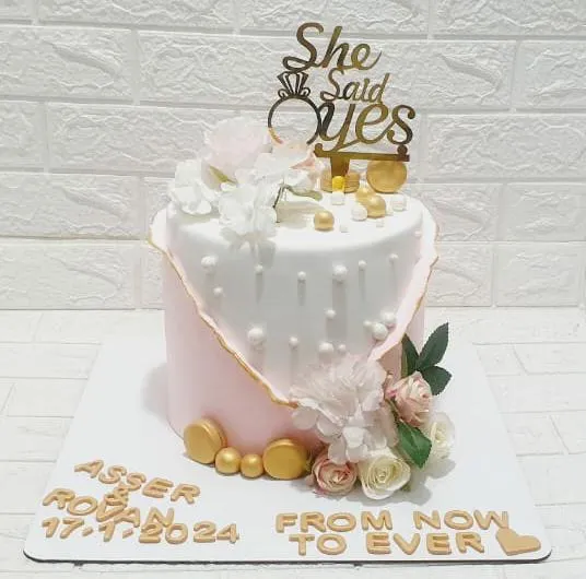she said yes cake