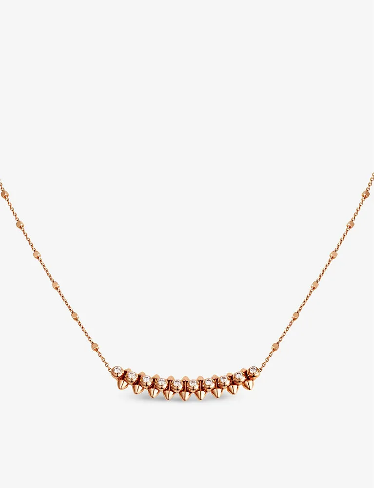 Cartier Clash De Cartier 18Ct Rose-Gold And 0.29Ct Brilliant-Cut Diamond Necklace