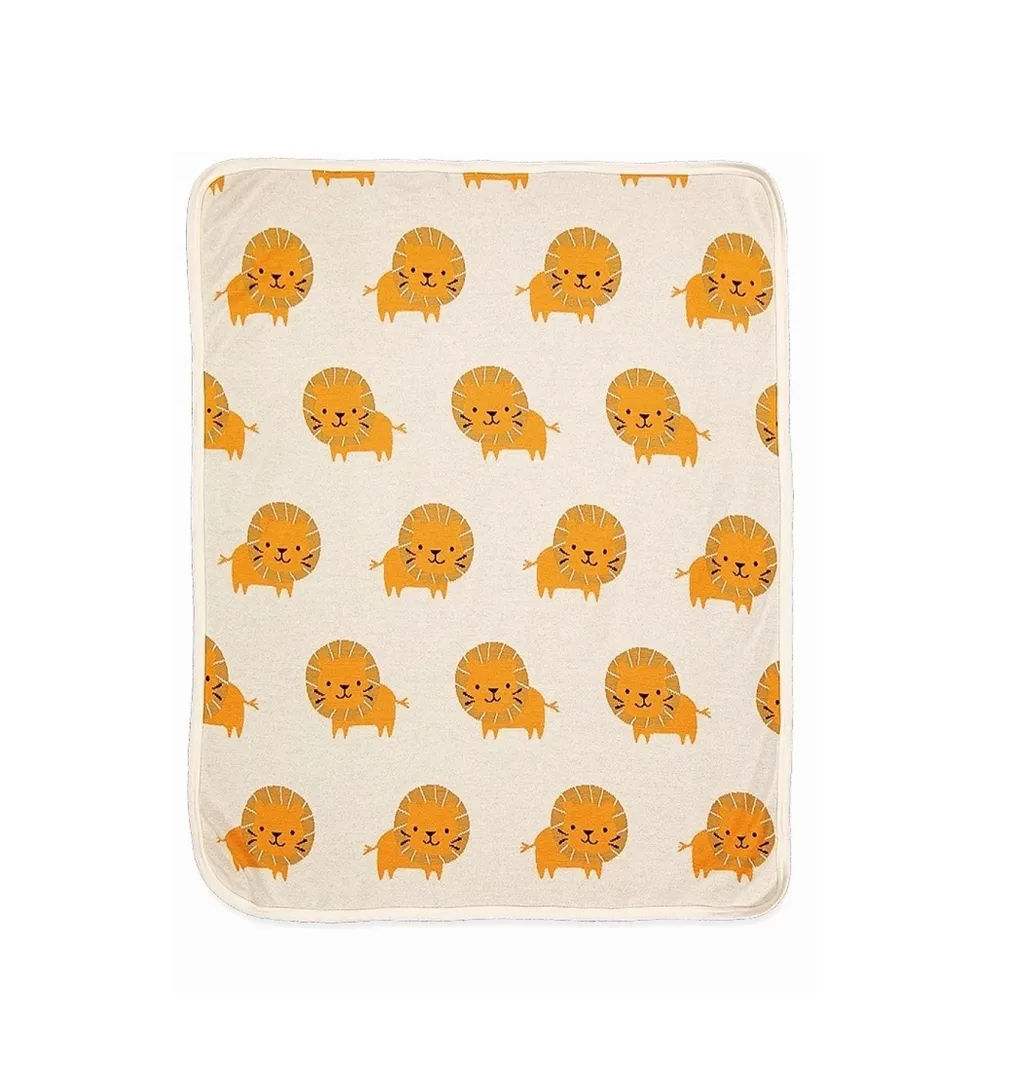 Baby Cotton Blanket 80 x 100 cm - Lion