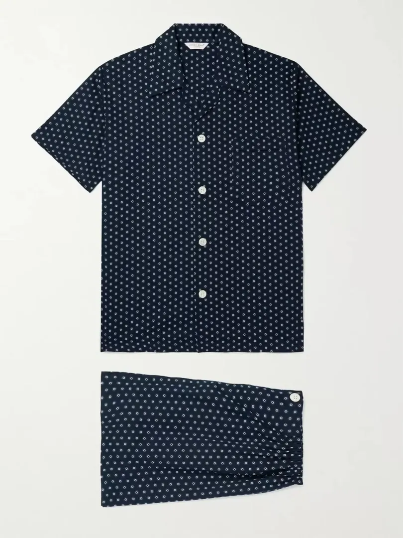 Derek Rose - Nelson Printed Cotton-Poplin Pyjama Set
