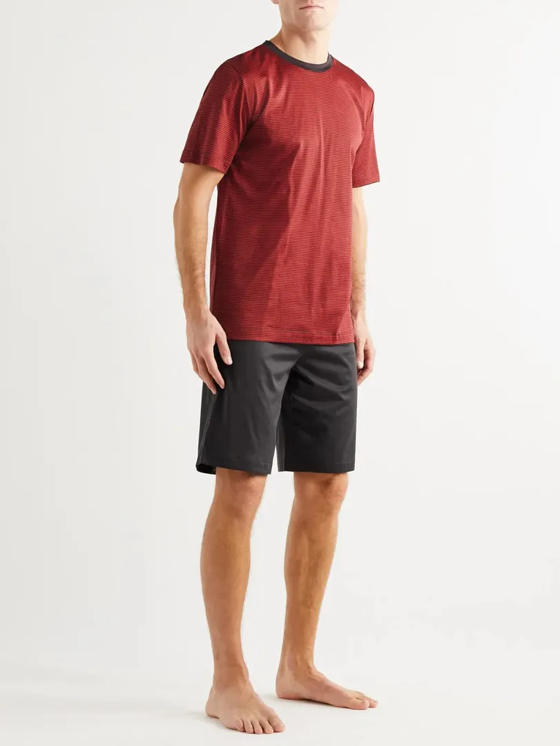 طقم بيجاما قطن جيرسي مخطط Zimmerli