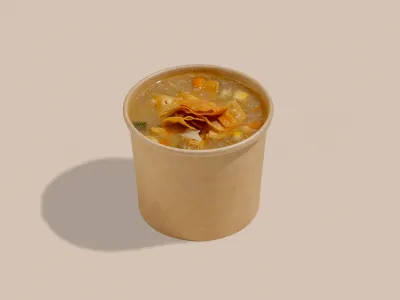 شوربة الذرة الحلوة والدجاج صغير