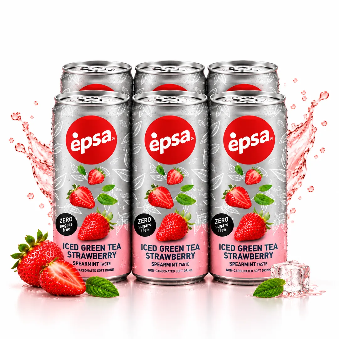 Epsa Iced Tea Drink With Tea Strawberry-Mint Zero 330ML