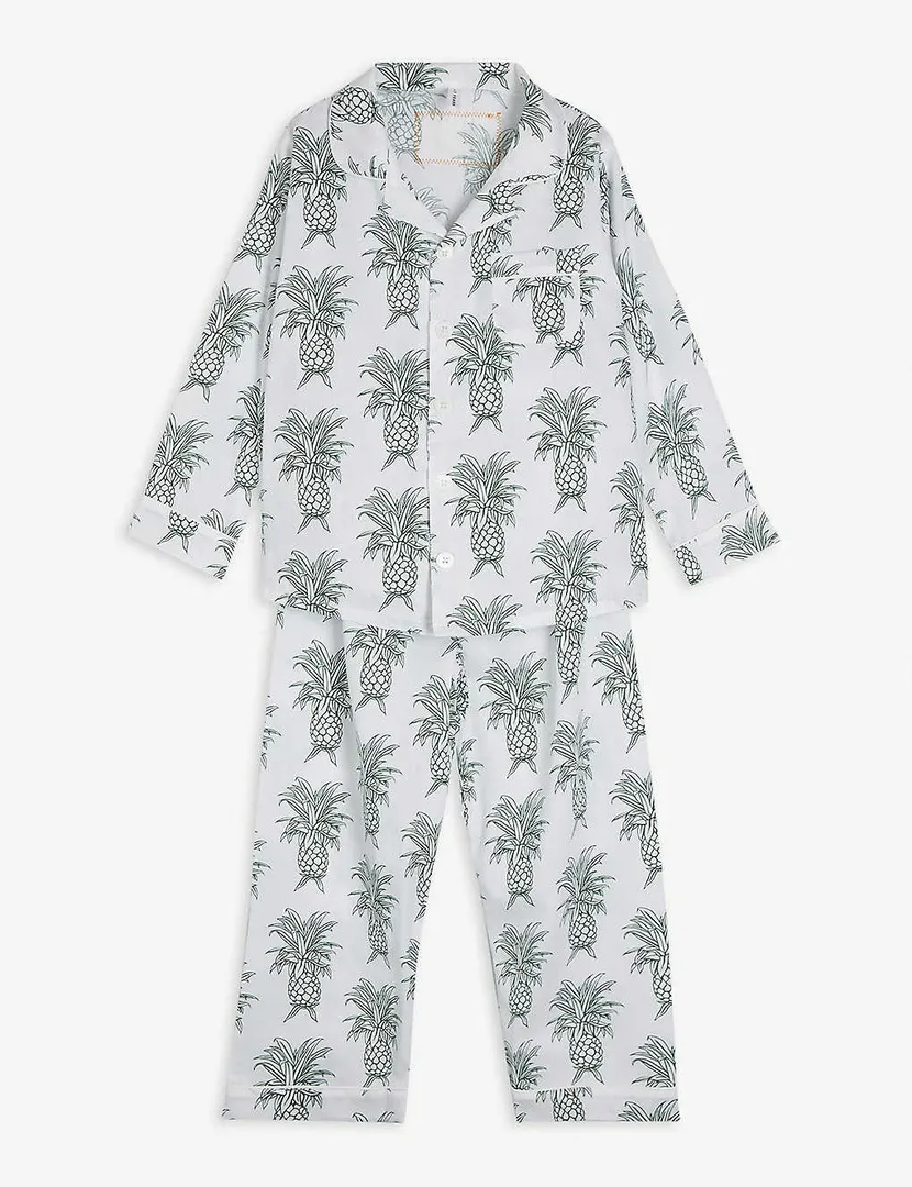 Desmond And Dempsey- Pineapple Organic Cotton Pajama Set