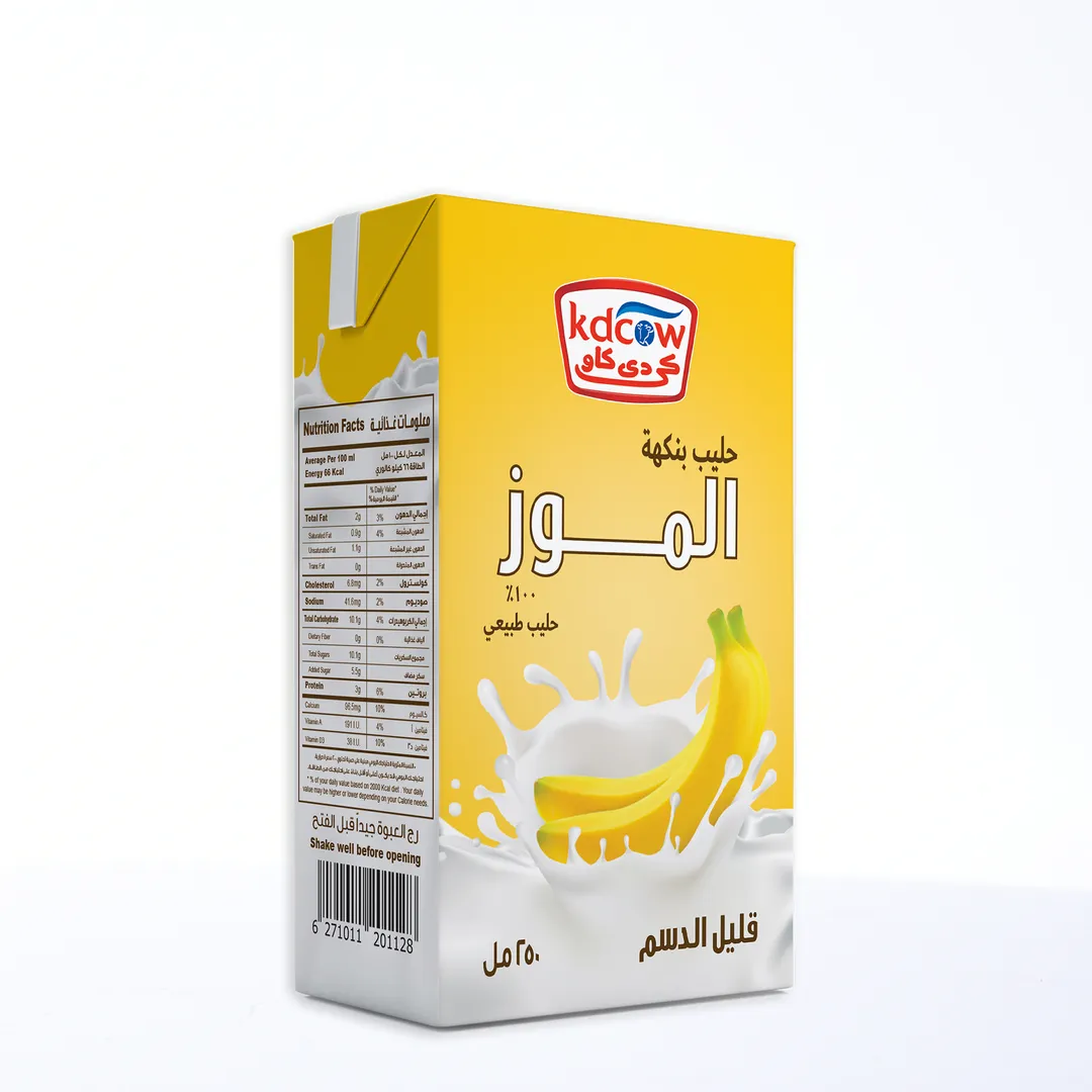 كي دي كاو/ حليب بالموز طويل الأمد 250 مل كرتون