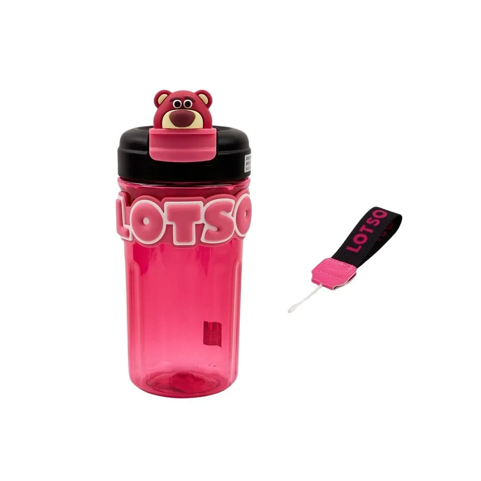 Toy Story Lotso Head Plastic Water Bottle With Strap