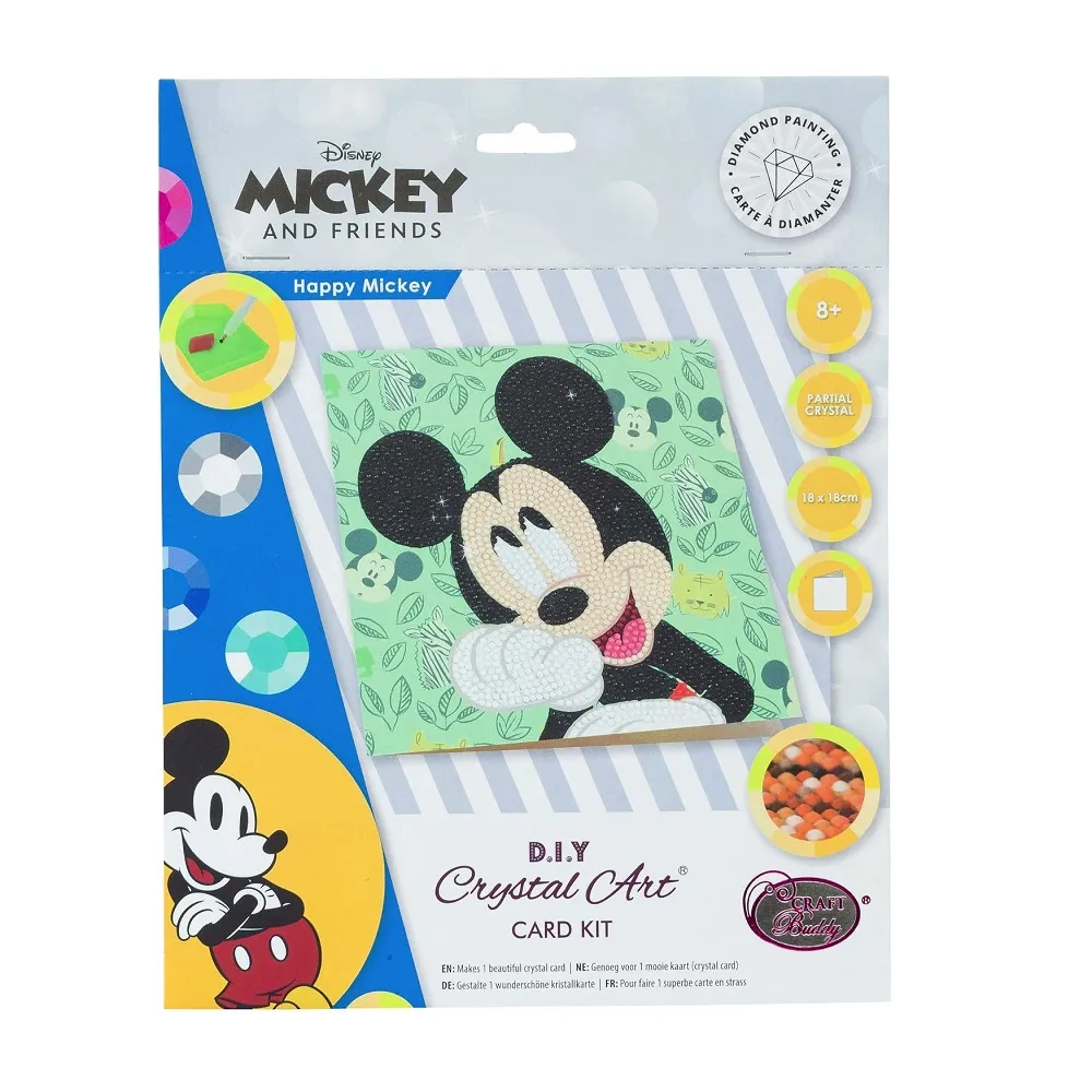 Disney Happy Mickey Crystal Art Card Kit
