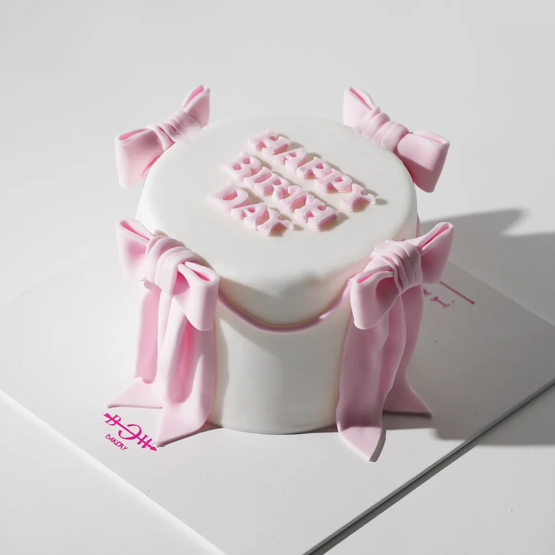 Ribbon Pink Cake (6 inch) 🎀