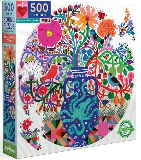 Birds and Flowers 500 Pc Rd Puzzle