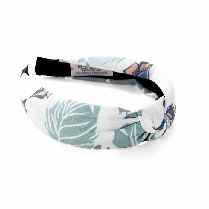 Green Leaf & White Headband