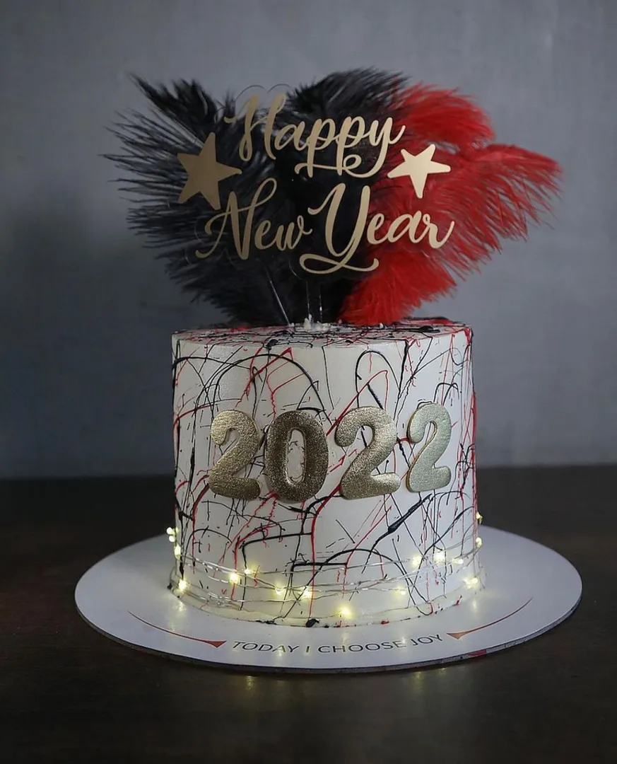 New Year Special 2022-Black/ Red Cake
