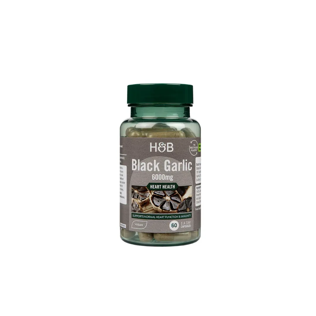 الثوم الاسود 6000 ملج - 60 كبسولة نباتية H&B