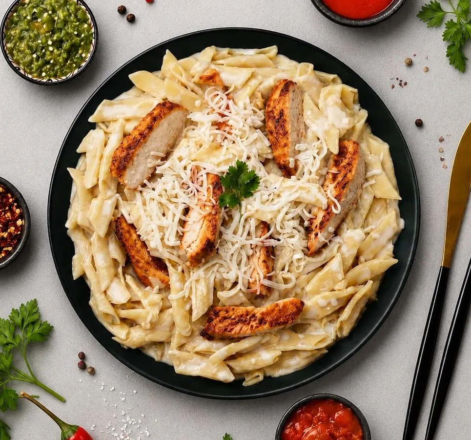 Alfredo Penne Pasta With Chicken