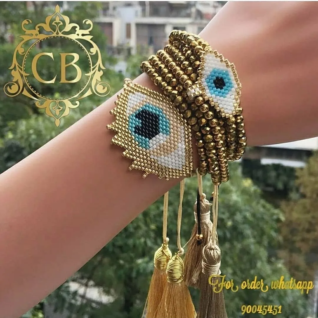 Golden Turkish Eyes Bracelets