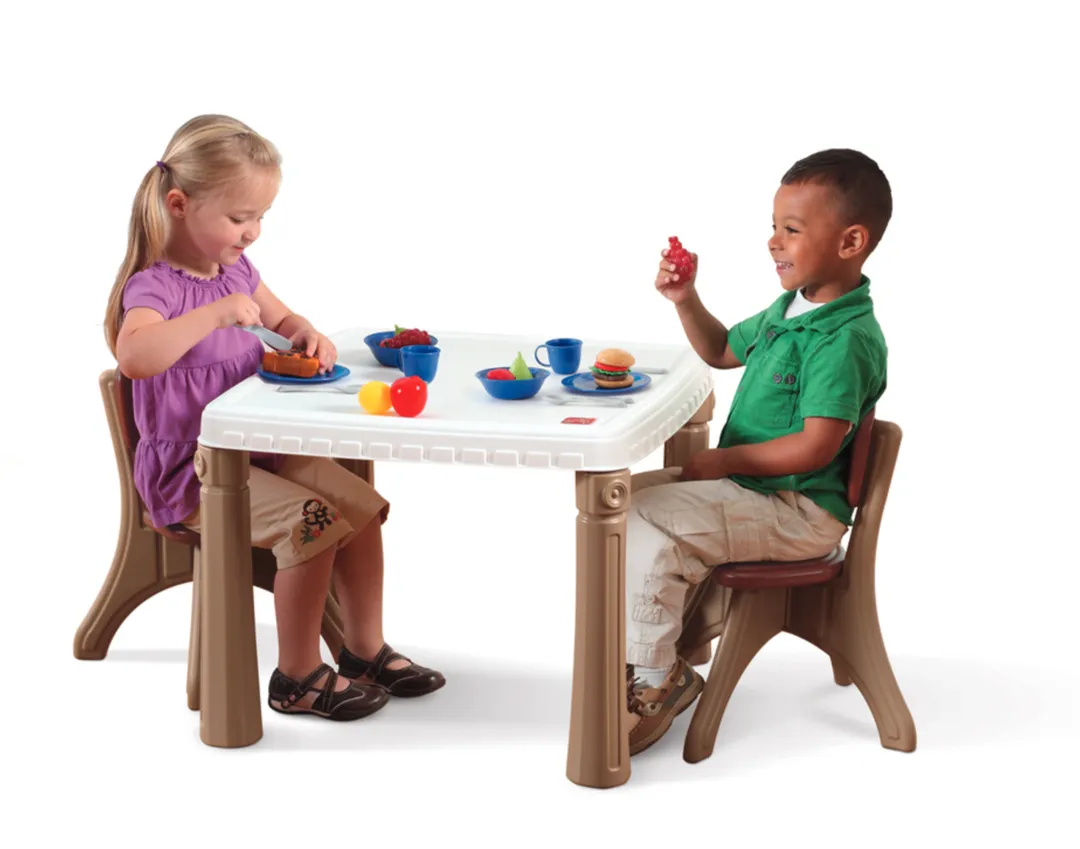 LS KITCHEN TABLE & CHAIR SET (TAN)