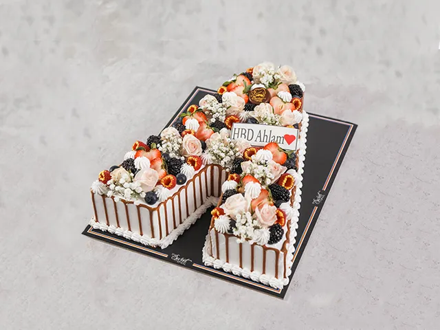 White Letter Cake