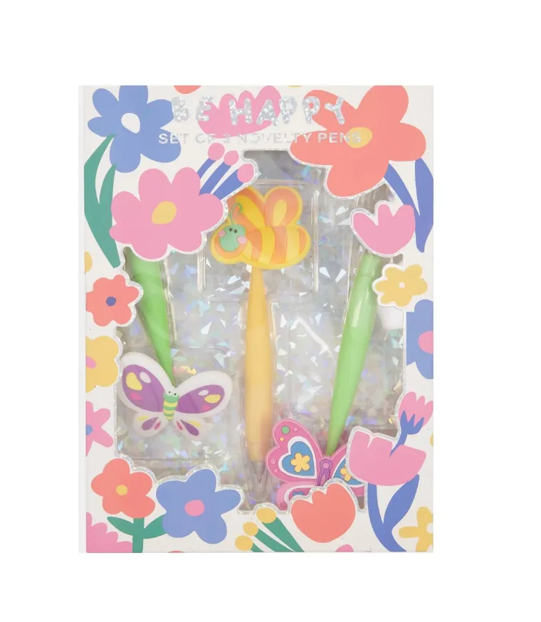 3 PCS Novelty Pens - BE HAPPY