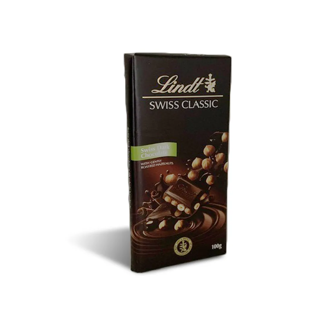 Lindt Dark Chocolate with Hazelnut 100g