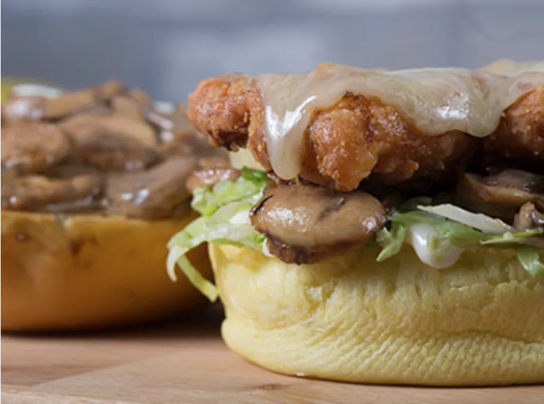 Mushroom Chicken Burger