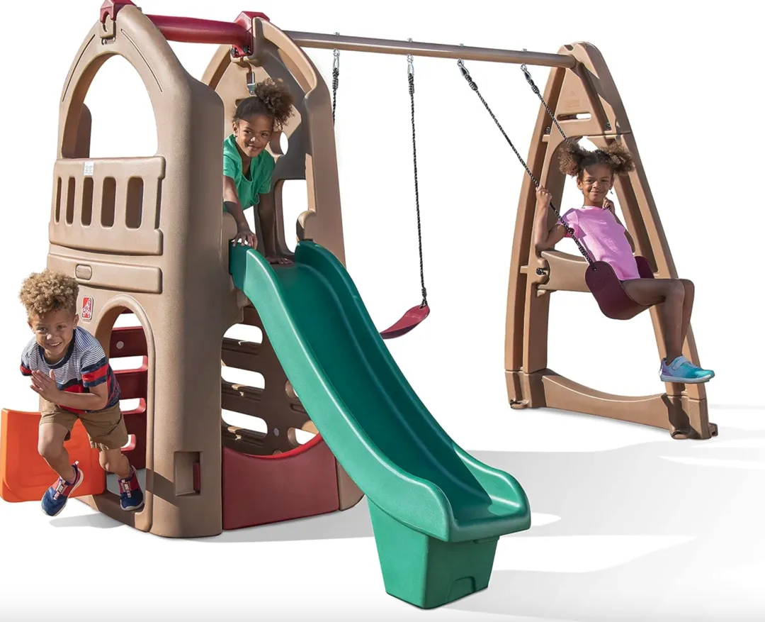 Step2 Naturally Playful Playhouse Climber & Swing Set Extension for Kids
