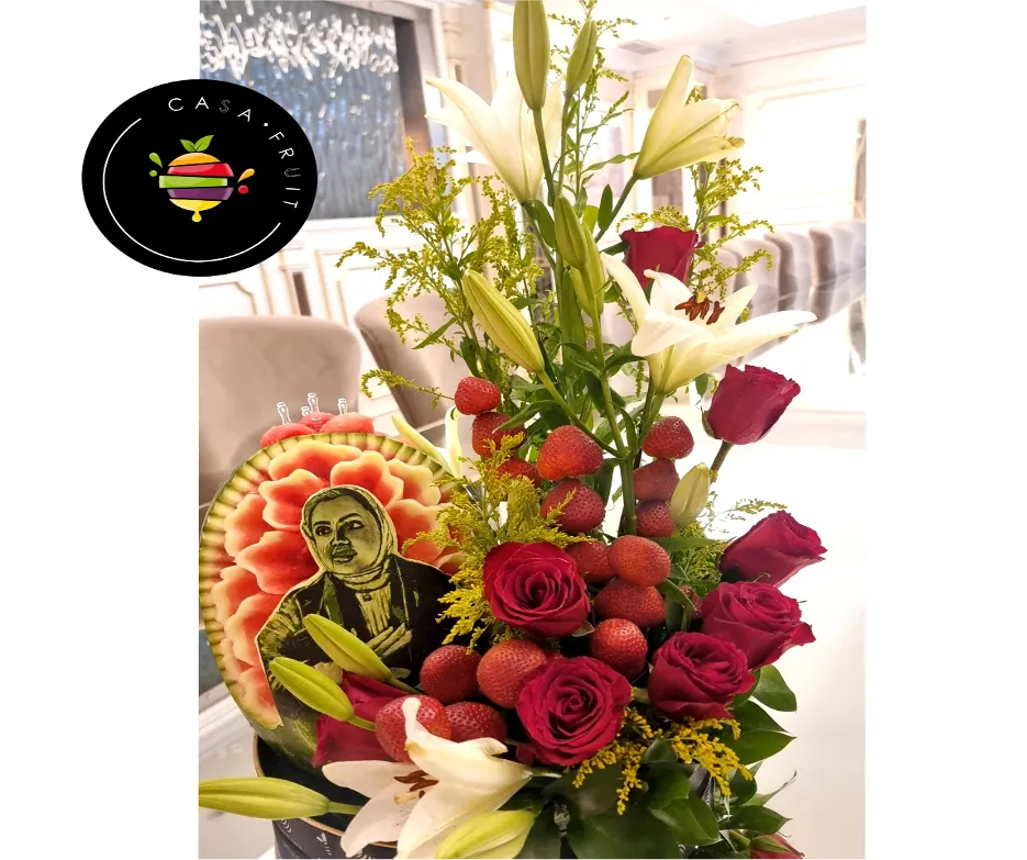 A Fresh Garden Bouquet with face curving