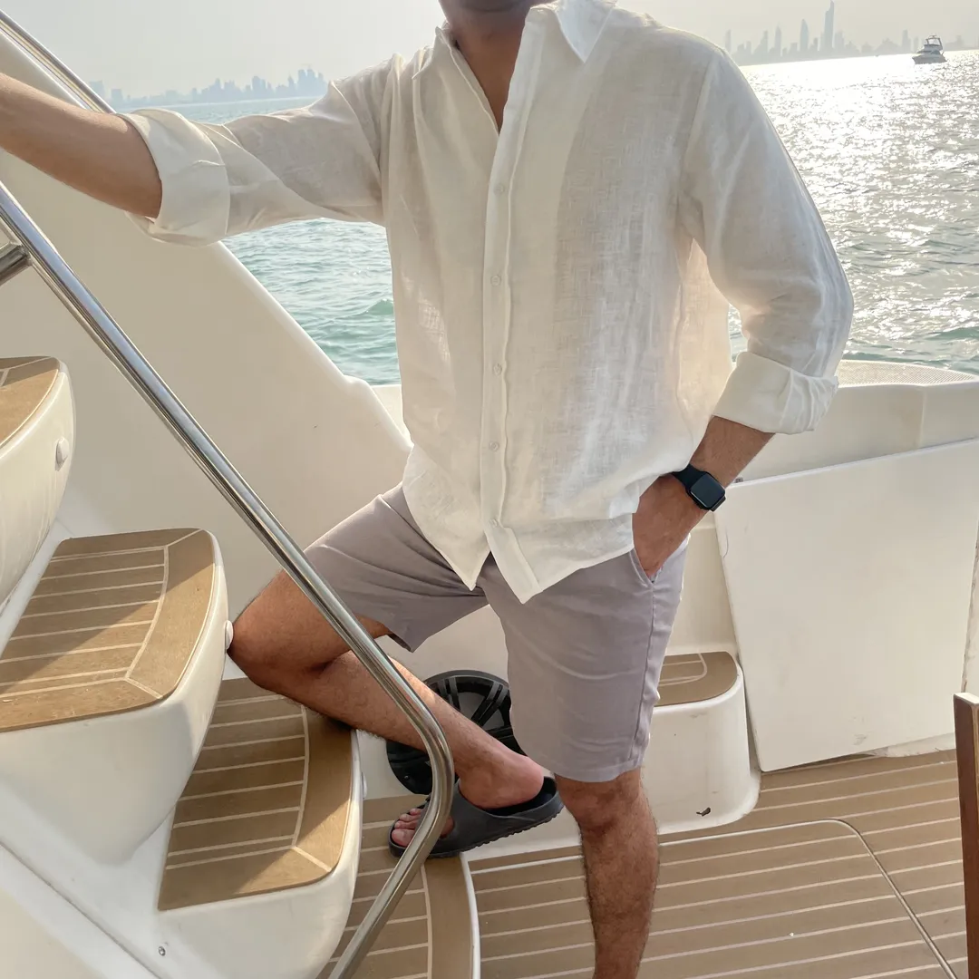 Linen Short (Washed Grey)