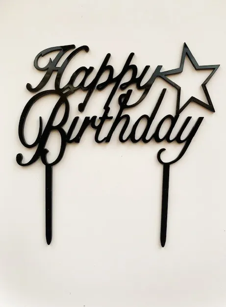 Happy Birthday - Black