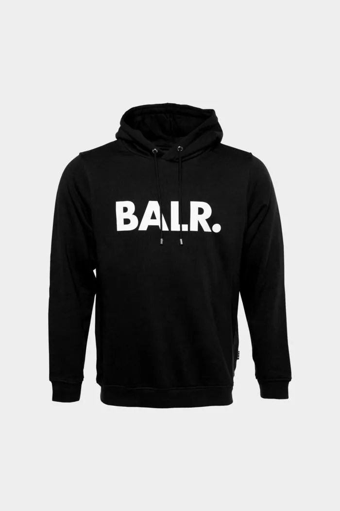 Brand Straight Hoodie Black