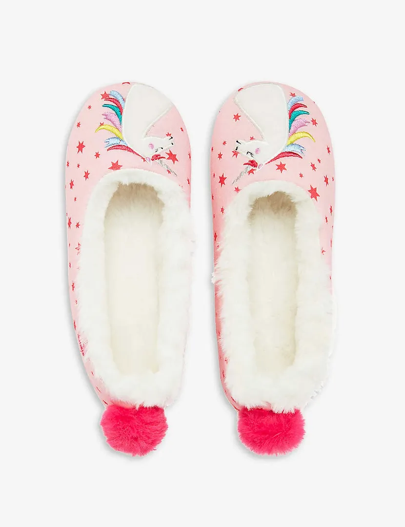 Joules - Unicorn Woven Slippers